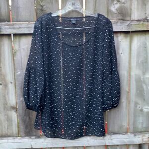 Style & Company sheer dotted top sz. 14